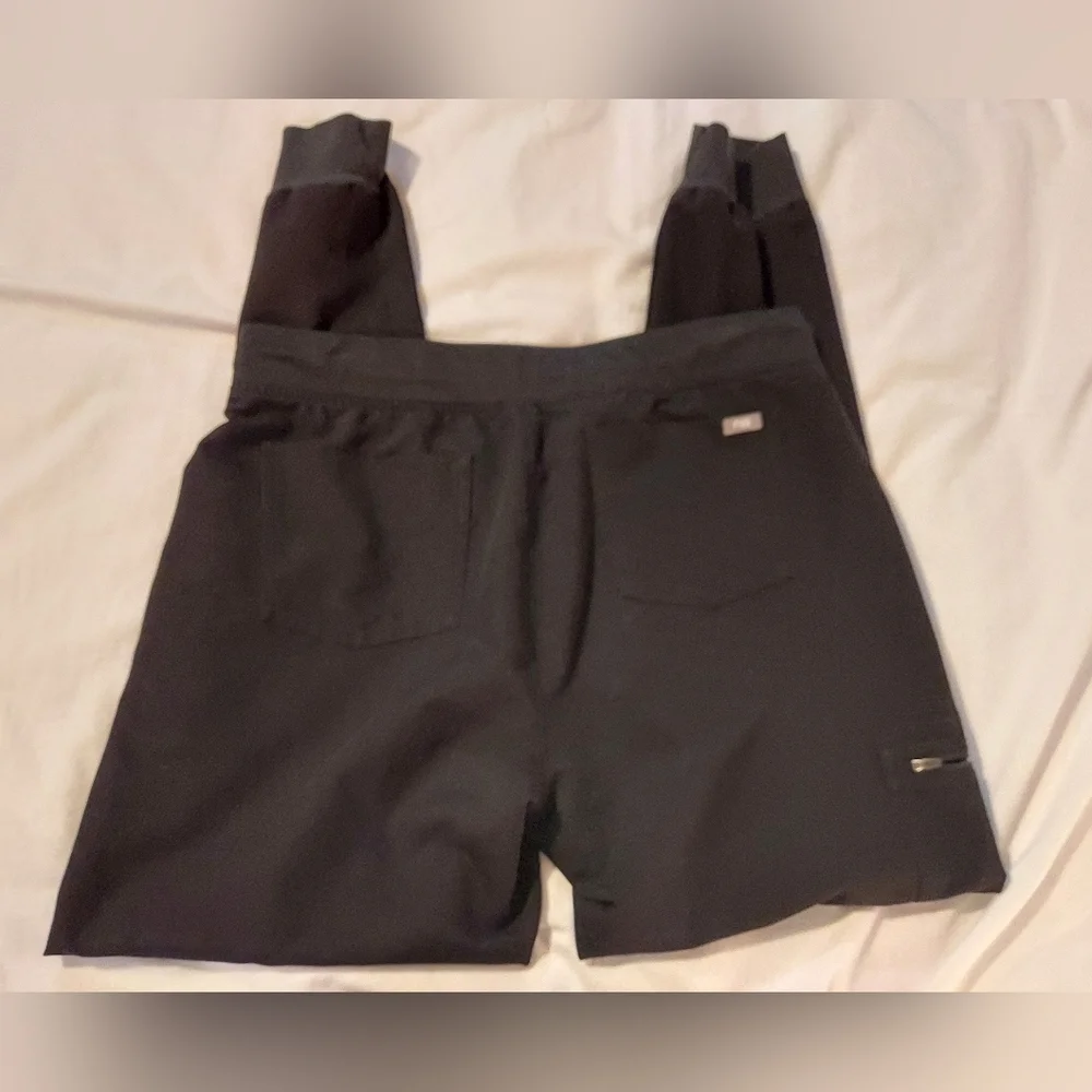 FIGS Black Zamora Jogger Scrub Pants Womens Size L/T Tall Technical Collection
